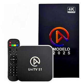 APARELHO ( UNITV ), CONVERSOR SMAT TV 4K, TV BOX, DISPONIVEL NA COR ( PRETA ).